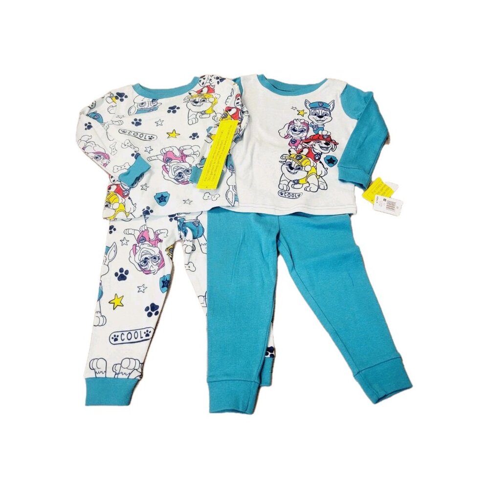 Paw Patrol Toddler Boys Sz 2T Long Sleeve Shirt Pants 2 pc Snug Fit Pajama Set